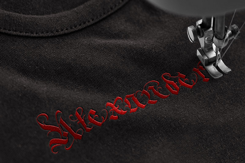 Cojira Embroidery Blacklatter Font