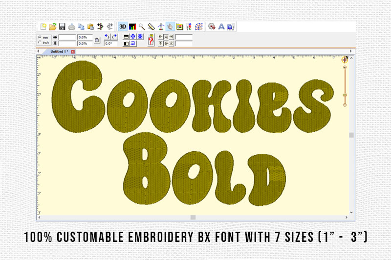 Cookies Bold Embroidery Font