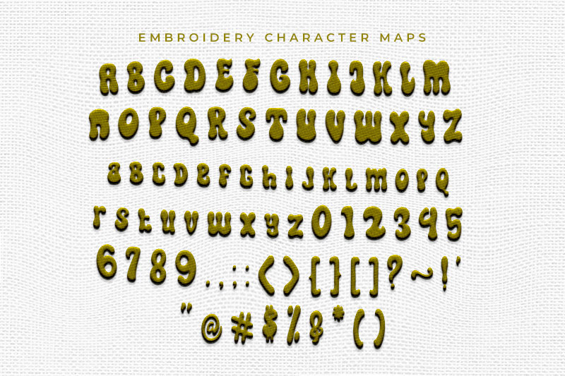 Cookies Bold Embroidery Font