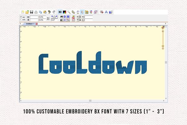 Cooldown Embroidery Sans Serif Font