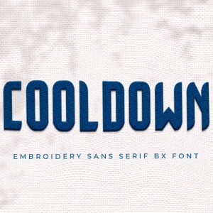 Cooldown Embroidery Sans Serif Font