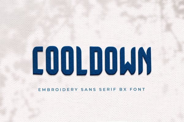 Cooldown Embroidery Sans Serif Font