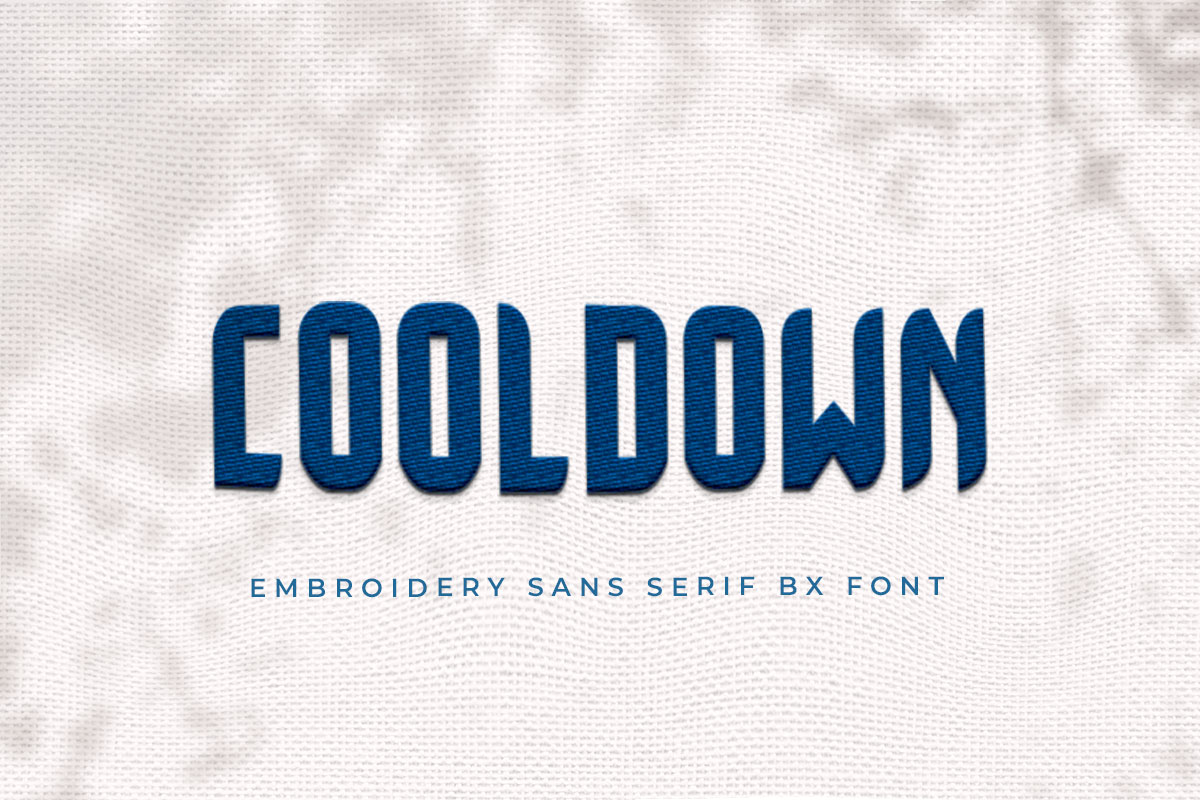 Cooldown Embroidery Sans Serif Font