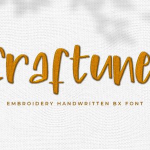 Craftunes Embroidery Handwritten Font