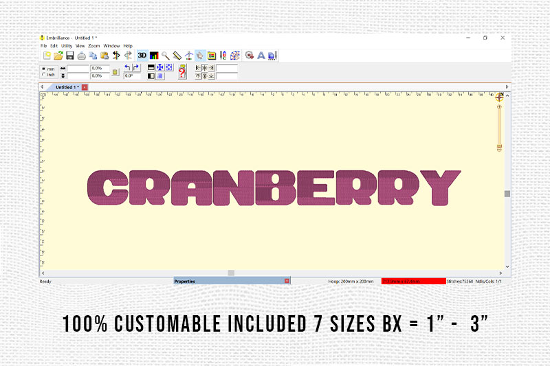 Cranberry Embroidery Kids Font