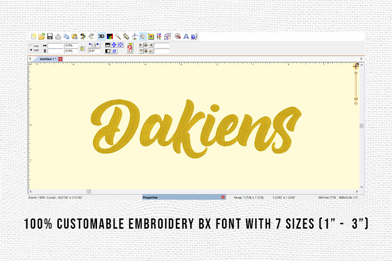 Dakiens Embroidery Script Font