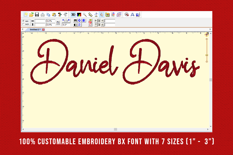 Daniel Davis Embroidery Script Font