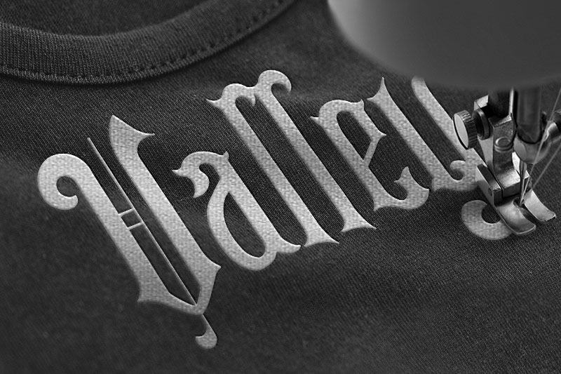 Dark Power Embroidery Blackletter Font