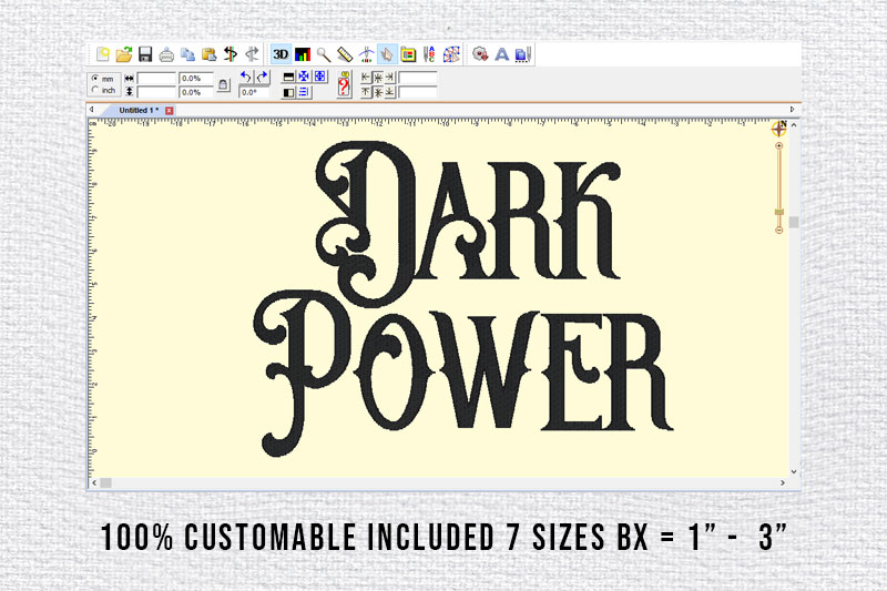 Dark Power Embroidery Blackletter Font