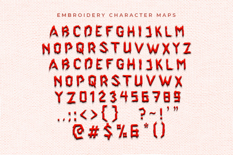 Darker Embroidery Horror Font