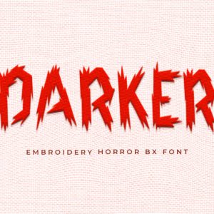 Darker Embroidery Horror Font