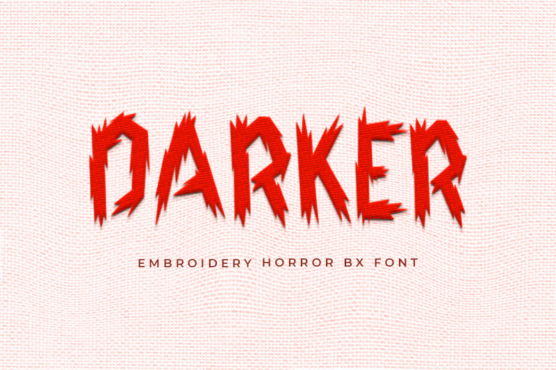 Darker Embroidery Horror Font