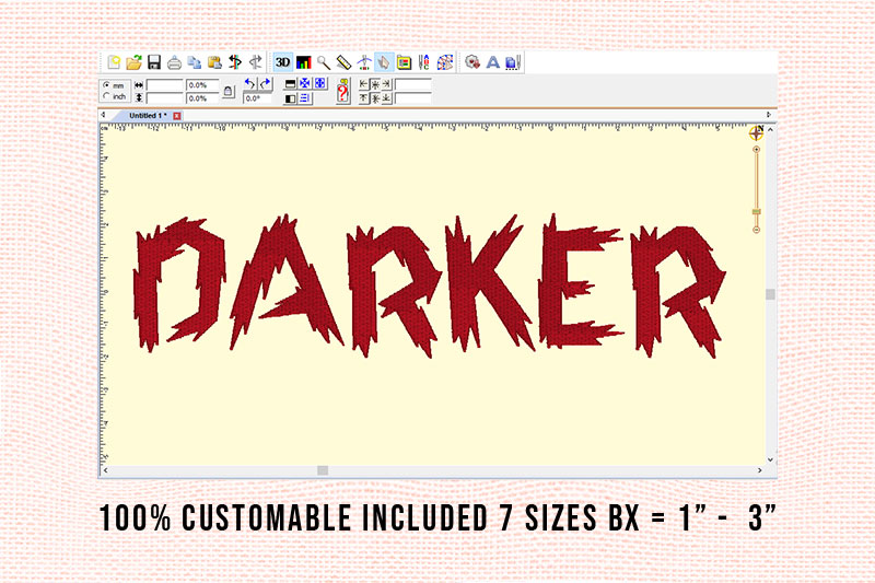Darker Embroidery Horror Font