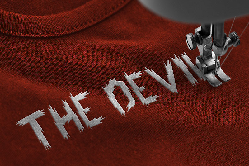 Darker Embroidery Horror Font