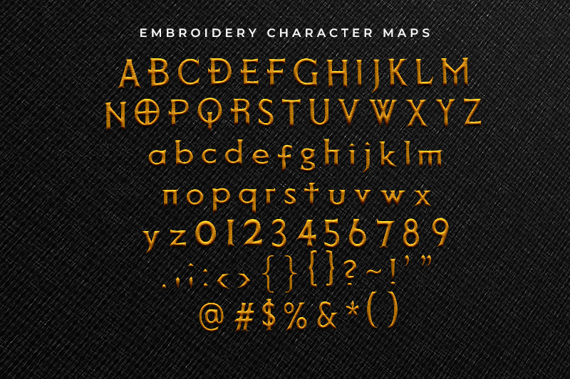 Death Record Embroidery Halloween Font