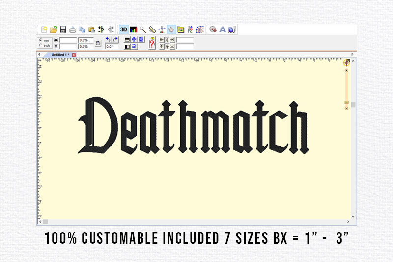 Deathmatch Embroidery Blackletter Font