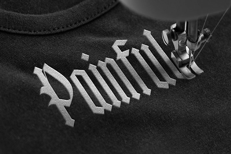 Deathmatch Embroidery Blackletter Font