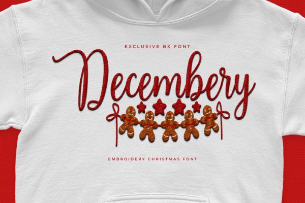 Decembery Embroidery Script Font