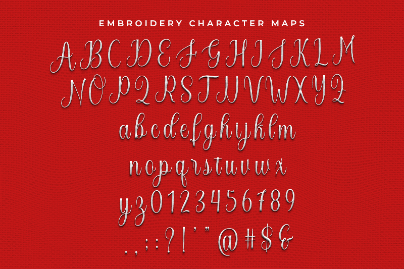 Decembery Embroidery Script Font