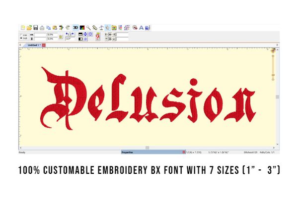Delusion Embroidery Blackletter Font