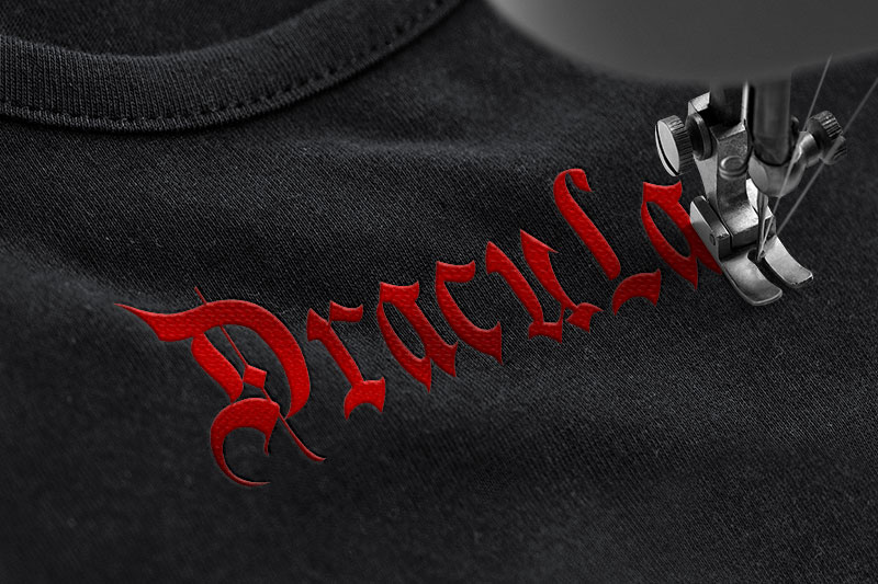 Delusion Embroidery Blackletter Font