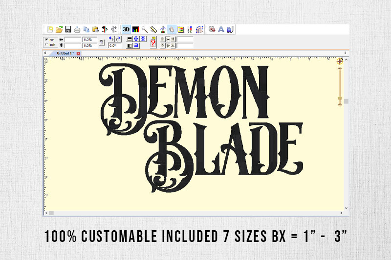 Demon Blade Embroidery Blackletter Font