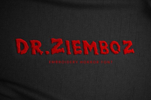 Dr.Ziembos Embroidery Horror Font