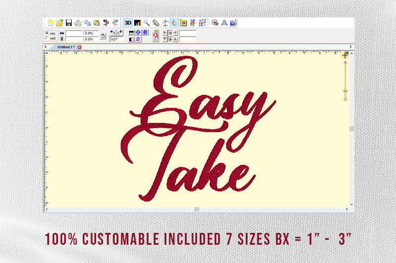 Easytake Embroidery Script Font