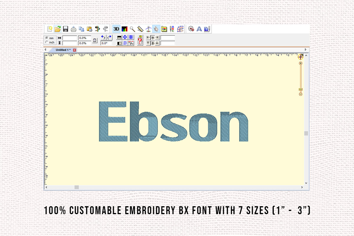 Ebson Embroidery Sans Serif Font