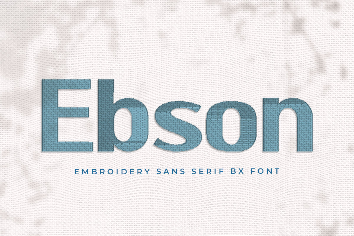 Ebson Embroidery Sans Serif Font