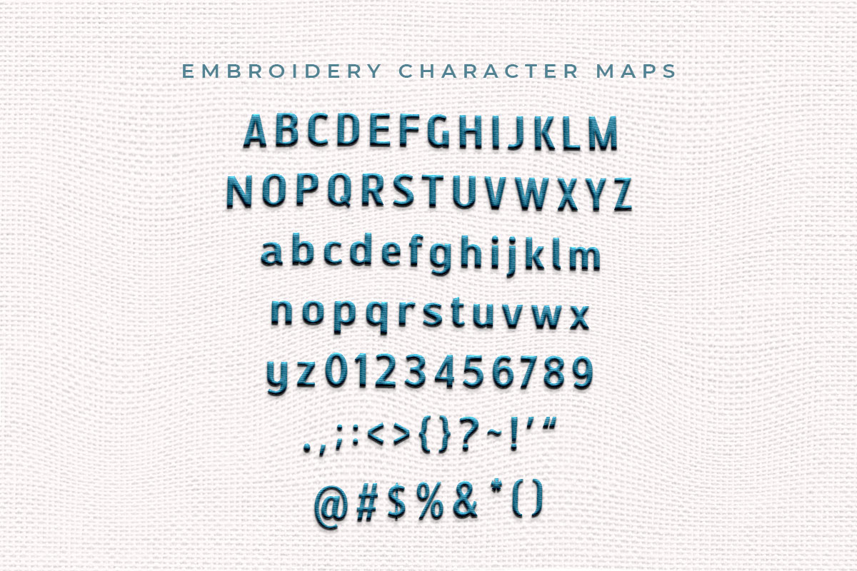 Ebson Embroidery Sans Serif Font
