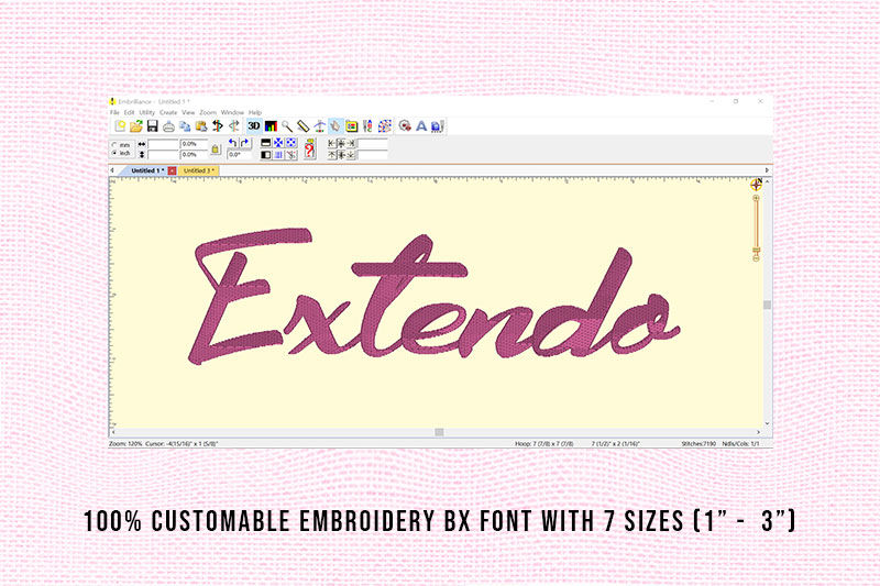 Extendo Embroidery Script Font