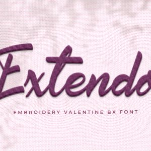 Extendo Embroidery Script Font