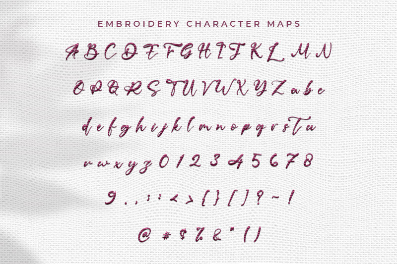 French Polynesia Embroidery Script Font