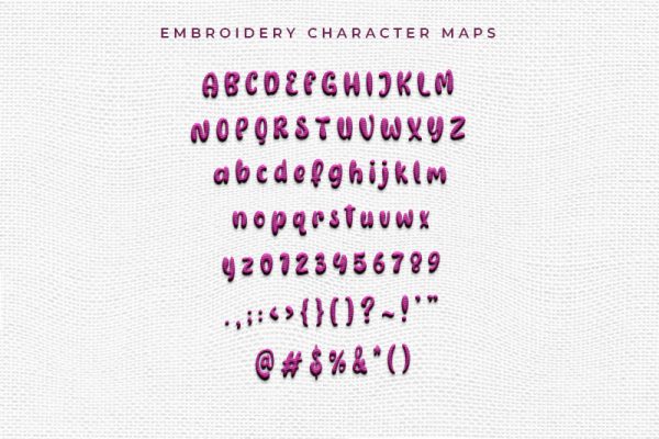 Gembool Embroidery Decorative Font