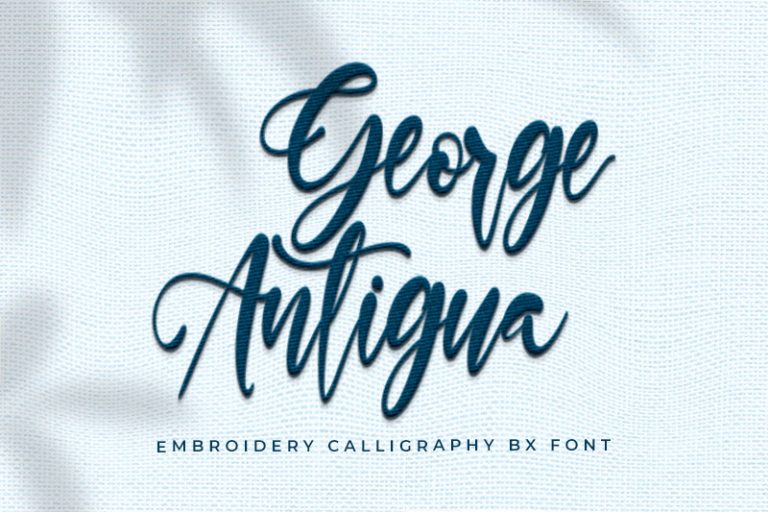 Cursive George Cursive George Antigua Embroidery Font, Embroidery Handwritten Script Font, Bx ...