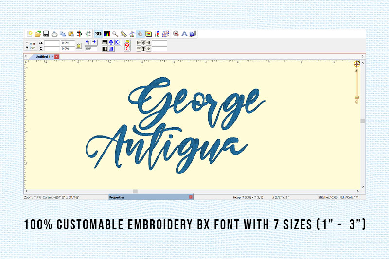 George Antigua Embroidery Scropt Font