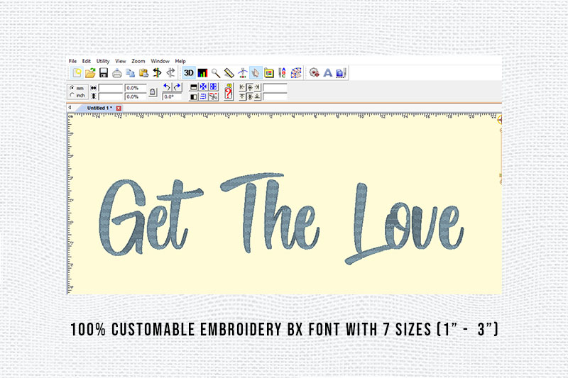 Get The Love Embroidery Handwritten Font