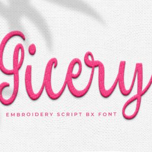 Gicery Embroidery Script Font