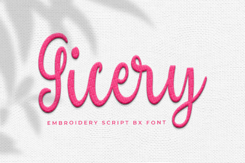 Gicery Embroidery Script Font