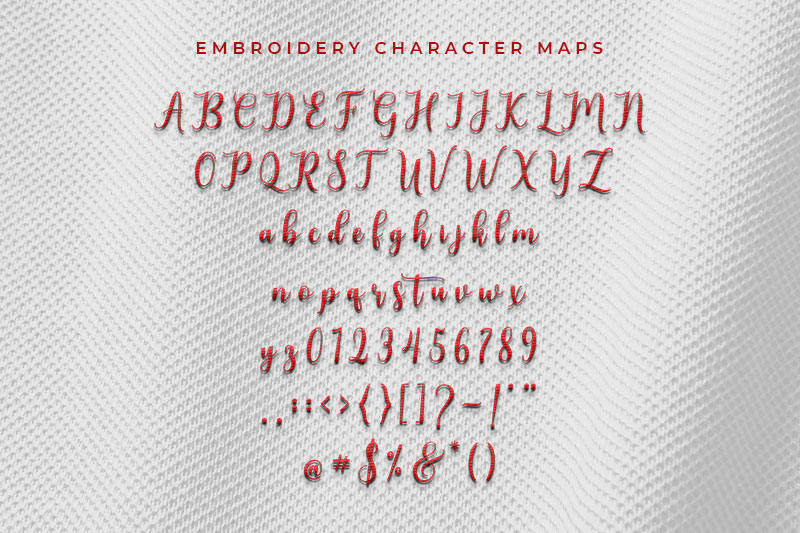 Gladiolus Embroidery Script Font