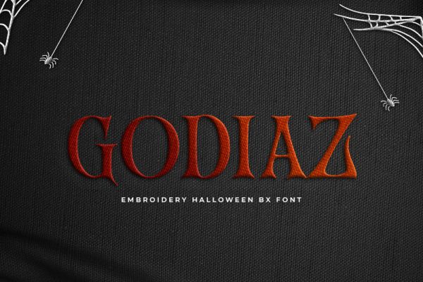 Godiaz Embroidery Halloween Font