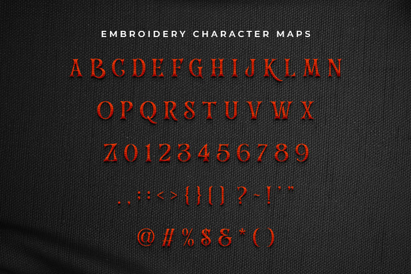 Godiaz Embroidery Halloween Font