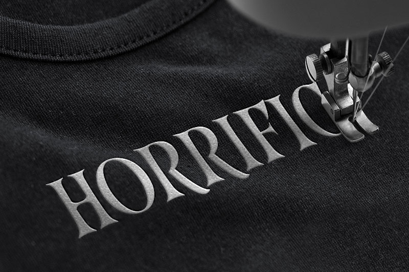 Godiaz Embroidery Halloween Font