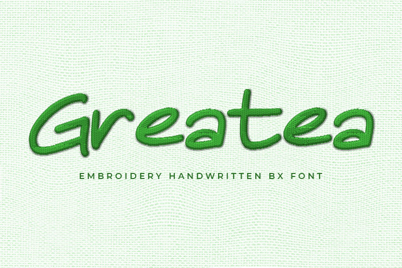 Greatea Embroidery Handwritten Font