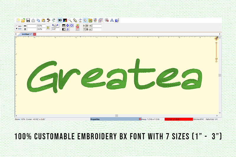 Greatea Embroidery Handwritten Font