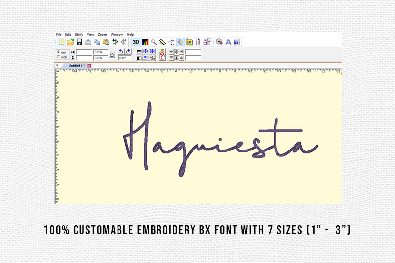 Haguiesta Embroidery Script Font