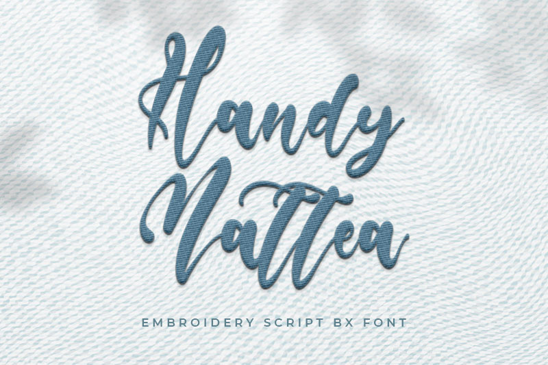 Handy Mattea Embroidery Script Font