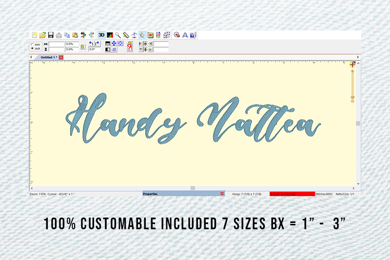 Handy Mattea Embroidery Script Font