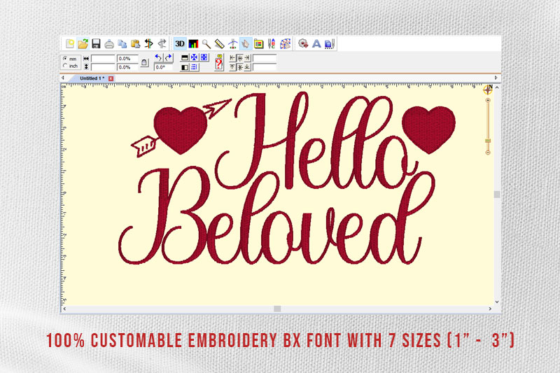 Hello Beloved Embroidery Script Font
